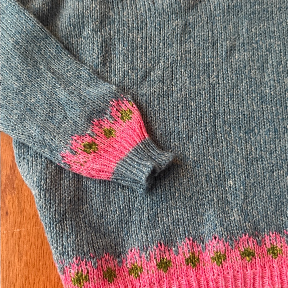 Retro Pink Fair Isle Sweater
English Countryside Sweater
Cottagecore Sweater - Picture 5 of 13